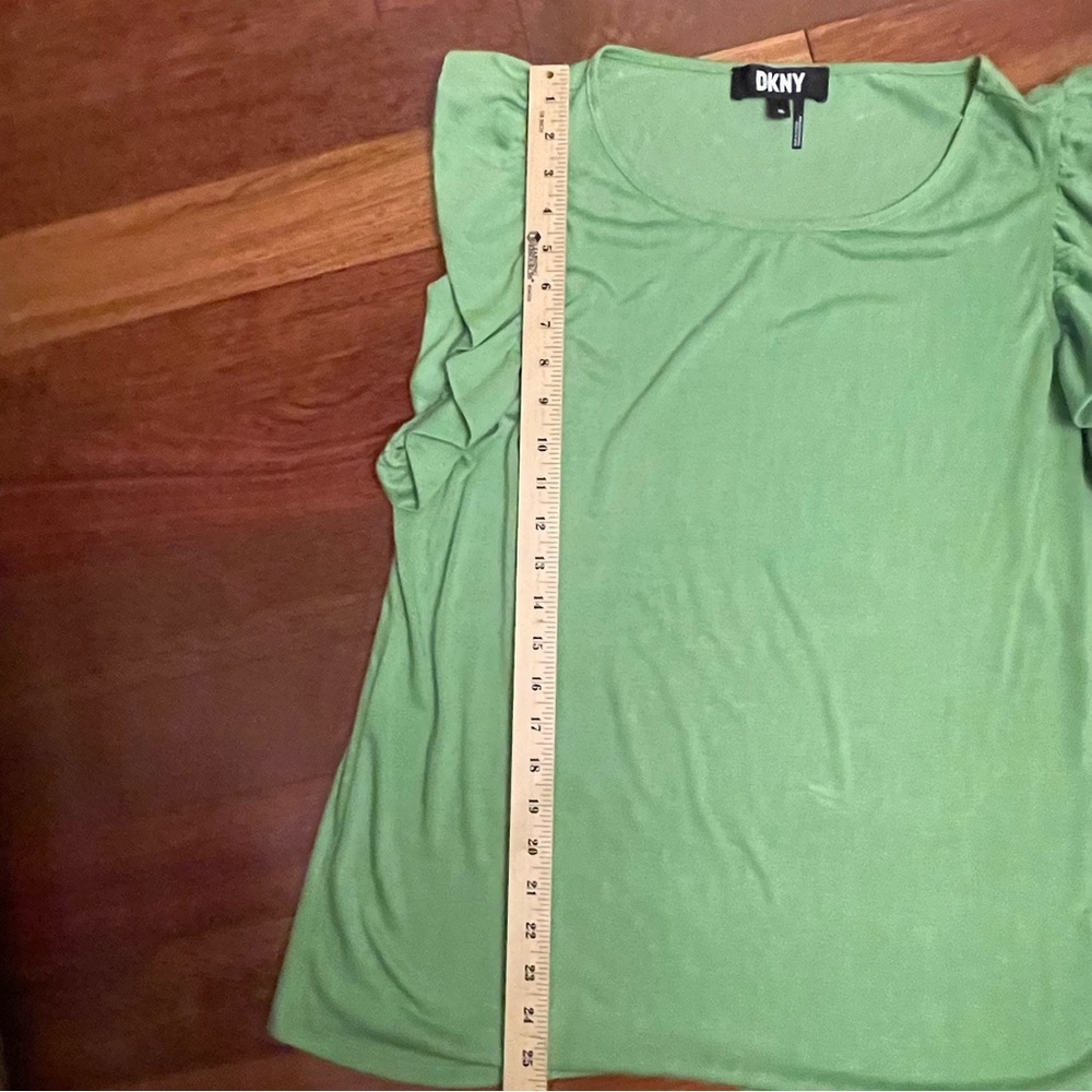 DKNY Green Ruffle Sleeve Blouse - Picture 7 of 7